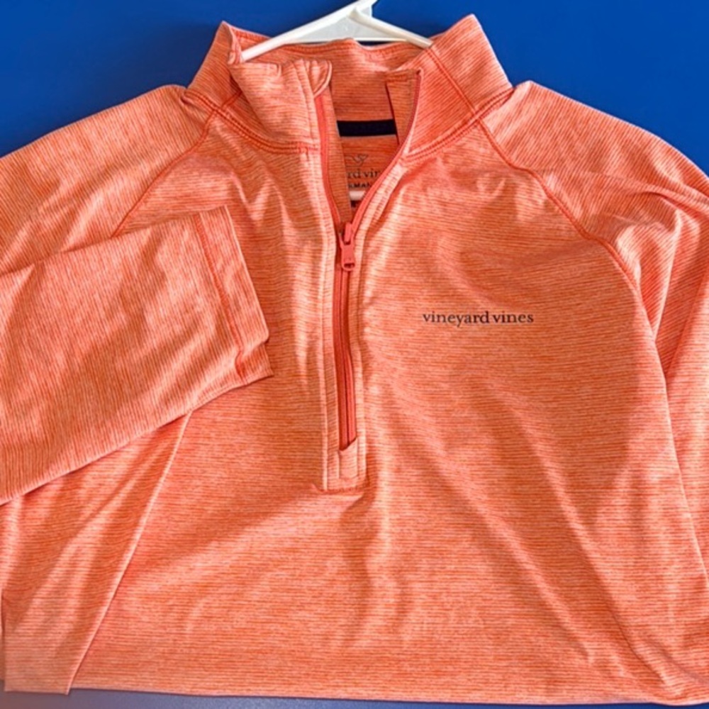 Vineyard Vines Orange Quarter-Zip Pullover